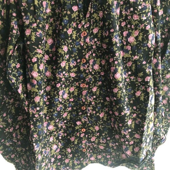 Brand New Free People Meant to Be Blouse Black Camo‎ For Women Size Small - Picture 3 of 8